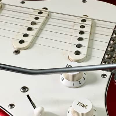 LEFTY! Vintage 1997 Fender ‘62 Reissue Stratocaster Custom Shop Texas Specials! Candy Apple Red Relic 6.9 Lb HSC image 13