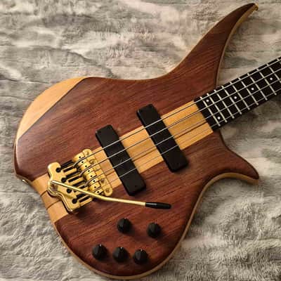 TUNE Japan TWXT-4 Tremolo Bass - 2000s - Locking Tuners - Neck-Thru - Active - Whammy Bar - MIJ -  4-String Bass - Natural Walnut image 1