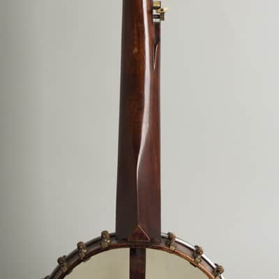 Minstrel Banjo (maker unknown), c. 1870, original black coffin case. image 9