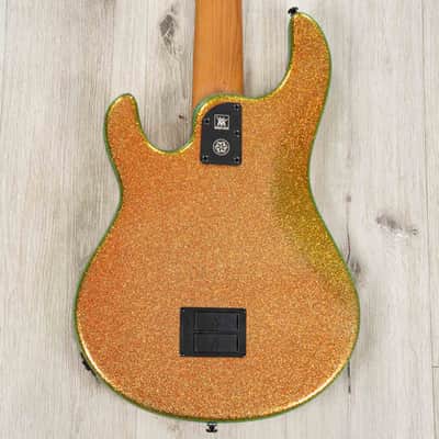 Ernie Ball Music Man StingRay DarkRay 5 5-String Bass, Roasted Maple Fretboard, Gold Bar image 4