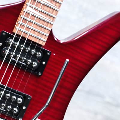 Jackson Kelly KE3 Pro Series Transparent Red Flame Maple Top Electric Guitar w/Bag image 5