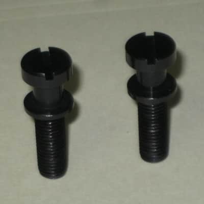 ONE pair of rarely used (rarely handled) Gibson BLACK GLOSS Finish STUDS (aka Mounting Pieces) and Black Finish ANCHORS (aka Inserts) for PTTP BLACK GLOSS Finish Stop Bar Tailpiece (Tailpiece NOT included) came off of a 2000 LP Gothic (NO guitar) image 6