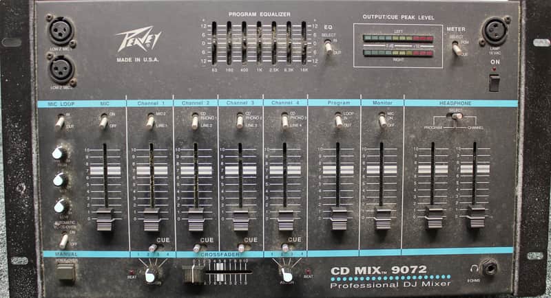 1990s Peavey CD MIX 9072 DJ 7 channel Mixing Board | Reverb España