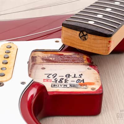 1991 Fender Order Made Stratocaster '62 Vintage Reissue Candy Apple Red + Headstock, Japan MIJ Fujigen image 16