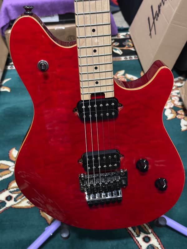 EVH Wolfgang Standard Quilt-Top 2015 - Gloss Trans-Red Quilt w/ Custom EVH Gig-Bag! (Unplayed NOS) image 1