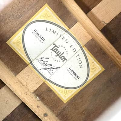 2016 Taylor 416ce Limited Edition - Natural image 10