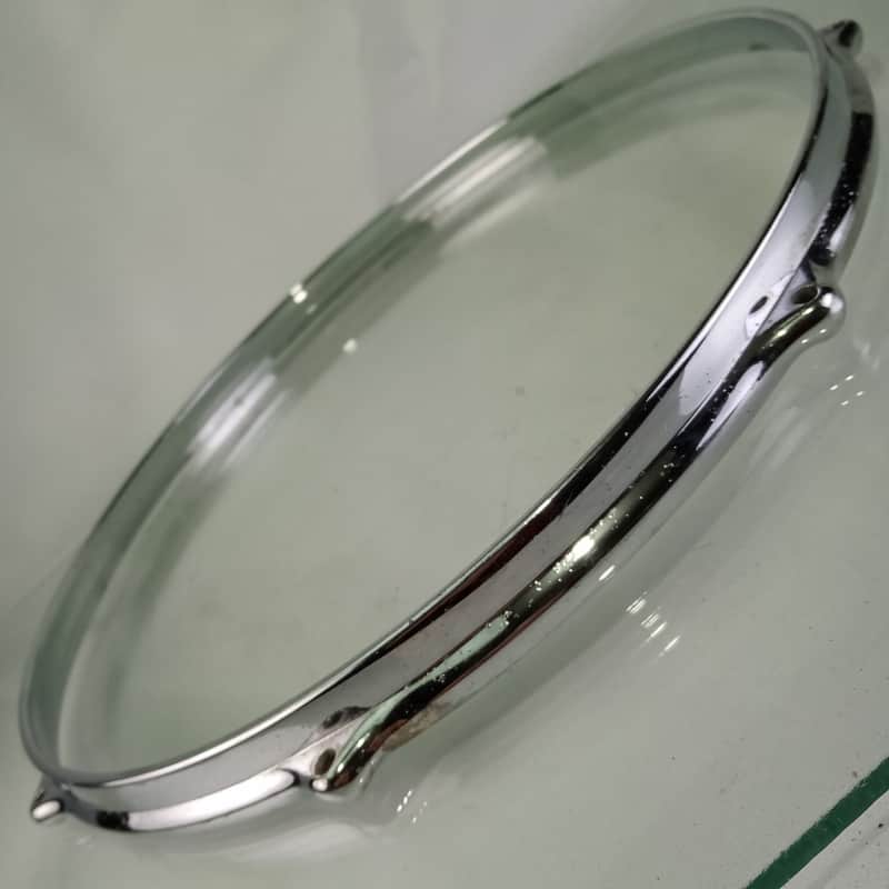 Premier 14" Die-Cast 8-Lug Snare Drum/Floor Tom 60-70s Batter Rim/Hoop Chrome UK image 1