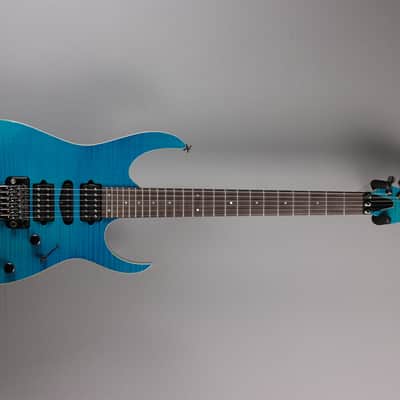 Ibanez Prestige RG3770 FZ-TB, Transparent Blue | Reverb