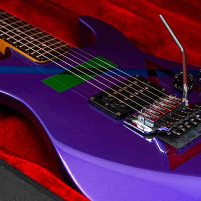 Metallic Purple Partscaster Super Strat Geometric Shapes w/ Kramer Neck, Dean Body, Hamer USA Pickup, Floyd Rose image 6