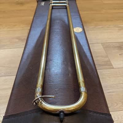 Bach 42BO Stradivarius Series Tenor Trombone with Open Wrap F Attachment, Standard Rotor Valve 1990s - Clear Lacquered Brass image 13