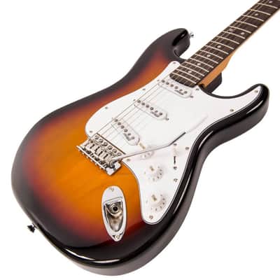 Vintage V6 ReIssued Electric Guitar ~ Sunset Sunburst LV6SSB) image 9