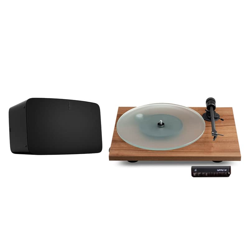 Pro-Ject: T1 Phono SB / Sonos Five / Turntable Package Walnut Turntable / Black Speaker image 1