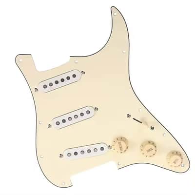 Hot Texas Blues loaded alnico V SSS Stagger Poles pickguard complete kit wired. image 1