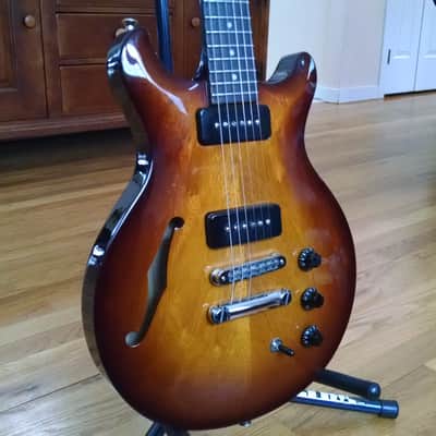 Hamer Artist Korina P90 Semi-Hollow Electric Guitar JazzBurst image 1