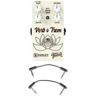 Keeley Verb o Trem Eddie Heinzelman Reverb/Tremolo Pedal with 3 Patch Cables image 2