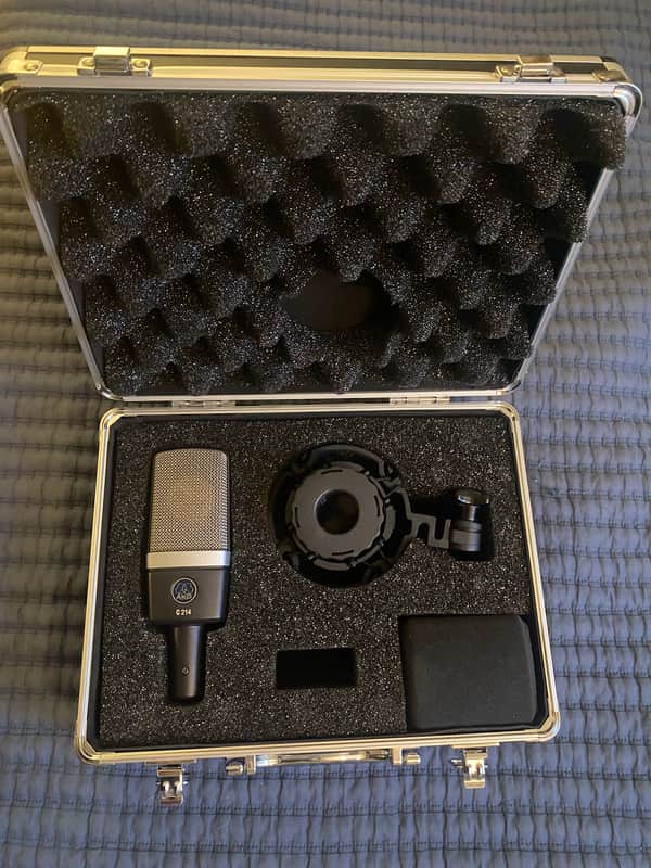 AKG C214 Large Diaphragm Cardioid Condenser Microphone 2010s - Black image 1