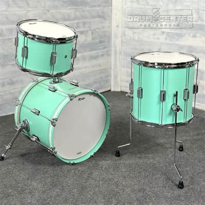 Rogers Tower 3pc Drum Set Seafoam Green 18/12/14 image 2