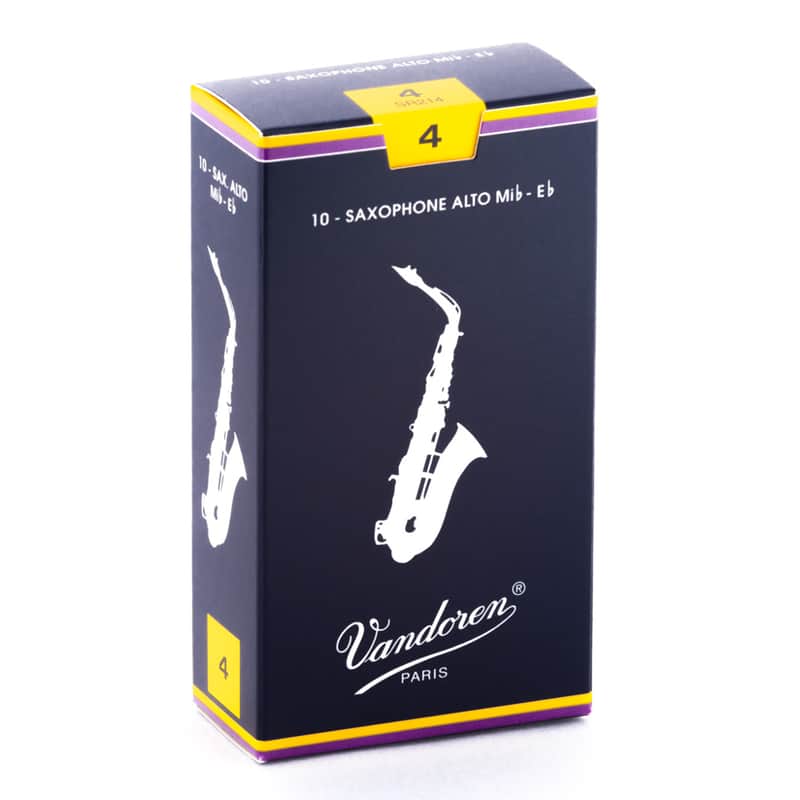 Vandoren SR214 Traditional Eb Alto Sax Reeds - Strength 4.0 (Box of 10) image 1