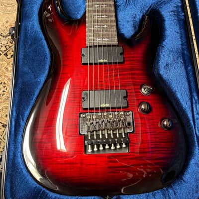 Schecter Demon-7 2022 - Crimson Red Burst image 3