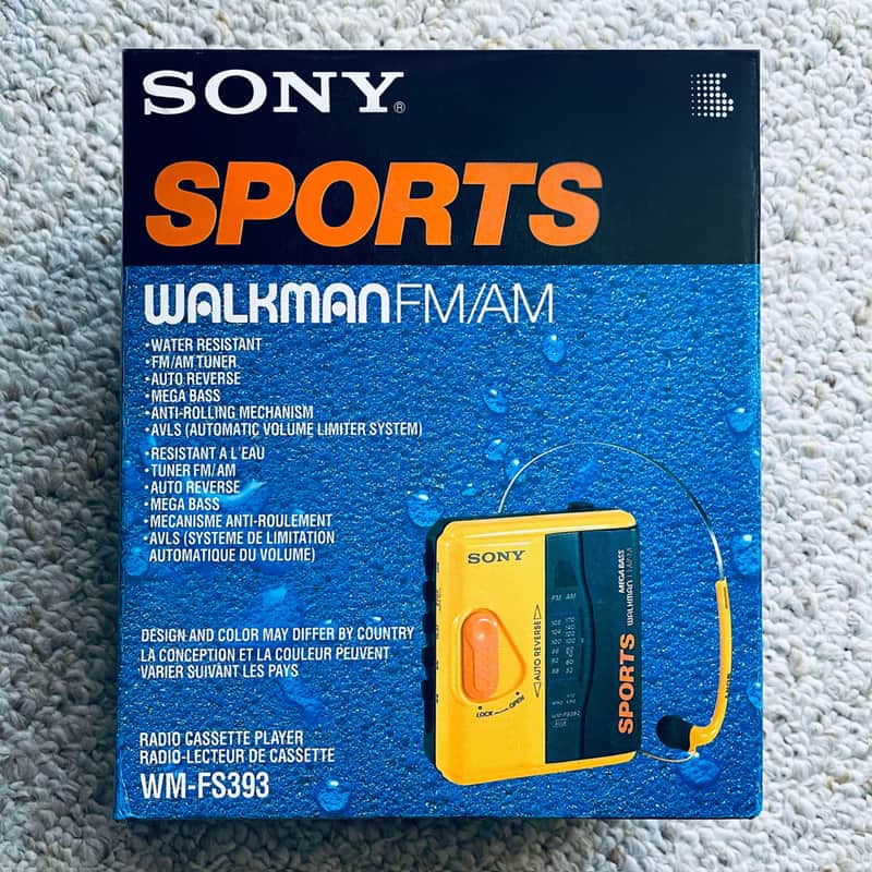 [Full Box] Sony WM-FS393 Walkman Cassette Player, Cute Yellow, New in Box ! image 1