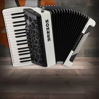 Hohner Bravo MyColor Chromatic 72 Bass Piano Accordion - Day Pure White (BR72-PW) image 1