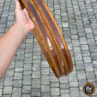 Ludwig 1-Ply Solid Maple Bassdrum Hoops 24" Walnut Cortex image 21