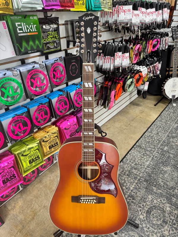 Epiphone Hummingbird 12-String - Cherry Sunburst image 1