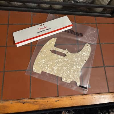 Fender Telecaster Pickguard Aged White Pearloid 4-Ply 8-Hole image 2