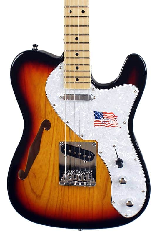 SX STL-H Thinline Semi Hollow Electric Guitar in Three Colour