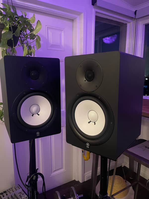 Yamaha HS80M Powered Studio Monitor (Pair) 2000s - Black + Stands (free) image 1