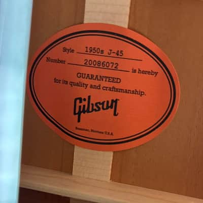 Gibson J-45 50's Original - Vintage Sunburst 20086072 image 3