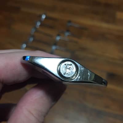 Fibes Bass drum tension rods t-rods (18) 70s - Chrome image 2