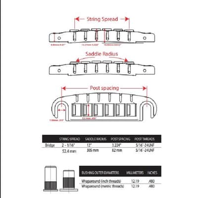 Graph Tech Resomax NW2 String Saver Wraparound Bridge - Black Nickel, Imperial PS-8593-BN image 4