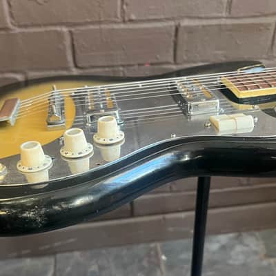 Teisco Gold Foil Electric Guitar & Case Barclay Sakai  1960’s - Sunburst image 15