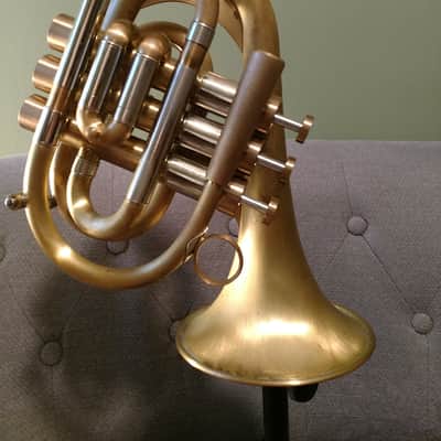 Brasspire P7 Upturned Bell Brushed Pocket Trumpet image 1