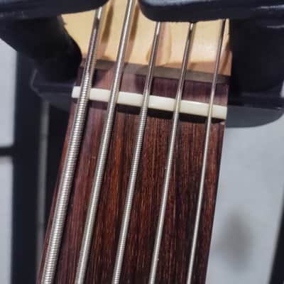 G&L USA JB-5 2017 - Unlined Fretless Quartersawn Neck Blue Metal Flake image 13
