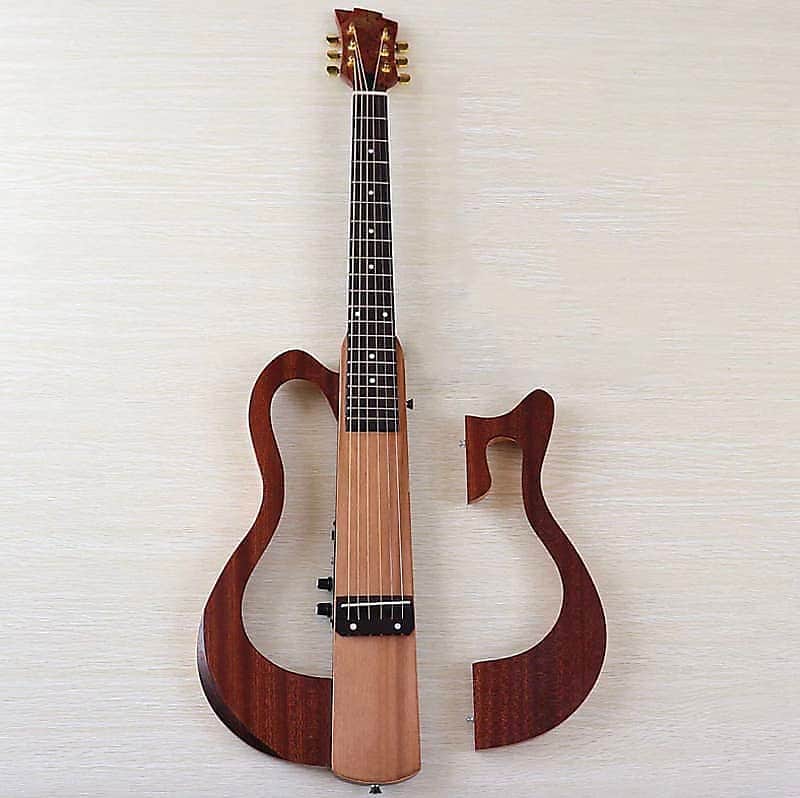 39 Inch Silent Electric Classical Guitar, Maple Mahogany Body, Mahogany Neck, 20 Frets image 1