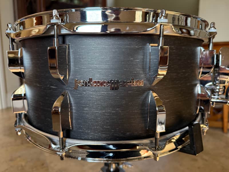 Jenkins-Martin 6.5x14 Fiberglass Snare Drum Solid Shell Black Finish Fibreglass Snare image 1