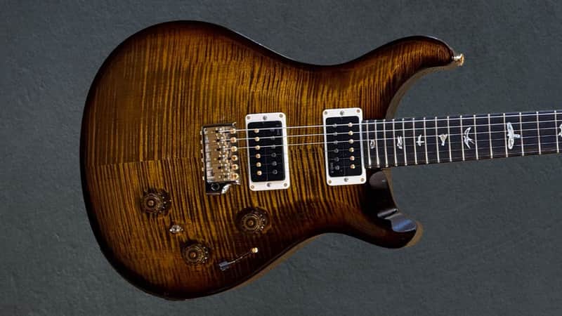 Paul Reed Smith Custom 24 Piezo 10 Top - Black Gold Wraparound Burst image 1