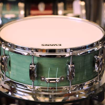 Edg Drumworks Custom 14" x 5.5" - 6 Ply Maple Snare Drum - Dragon Fly Green image 3