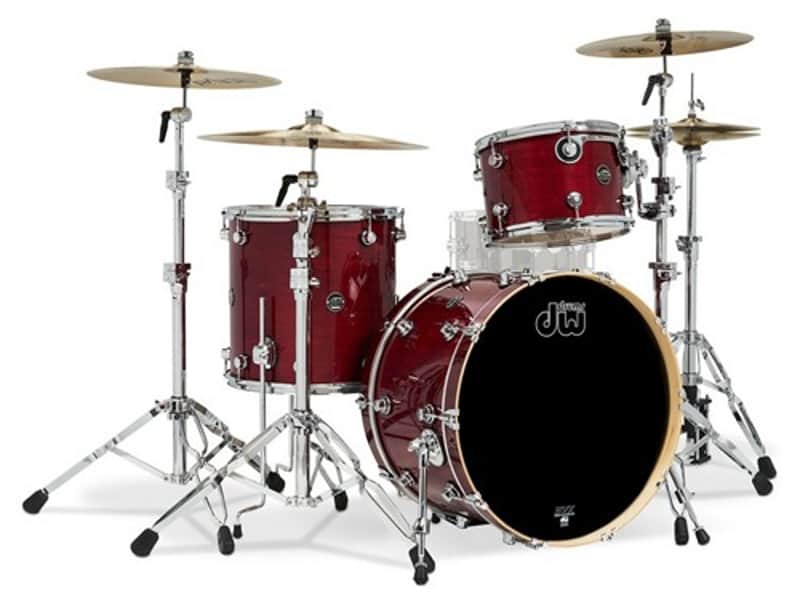 DW Drum Workshop Performance Series 3-Piece Lacquer Drum Shell Pack (Cherry Stain) image 1