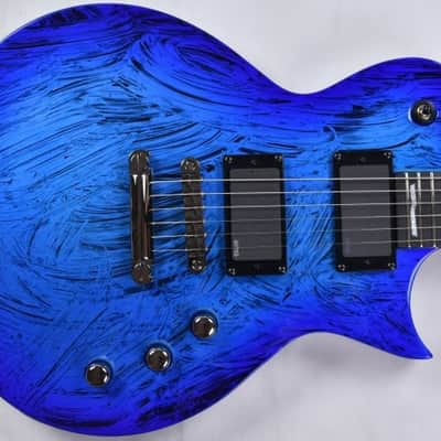 ESP LTD Deluxe EC-1000 Electric Guitar in Swirl Blue Finish image 16
