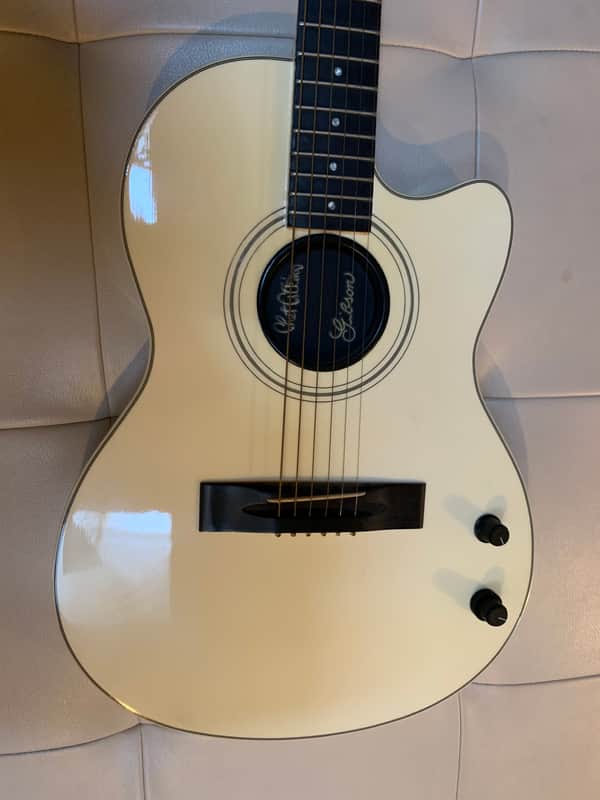 RARE  * Billy Joel’s Band Gibson Chet Atkins Prototype 1 of 1 1990 White image 1