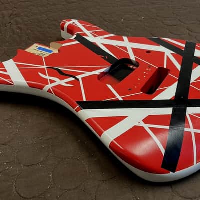 LOCKE CUSTOMS - KRAMER "ORLANDO HARD ROCK CAFE STRIPES"  FLOYD ROSE BODY FRANKENSTRAT EVH 5150 image 5