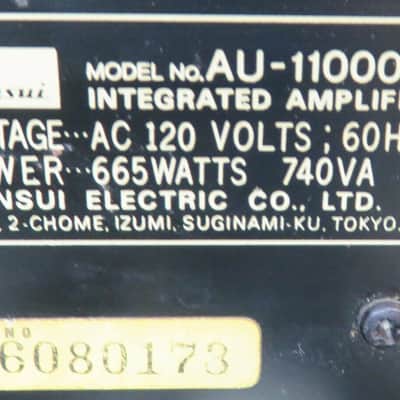 SANSUI AU-11000 INTEGRATED AMPLIFIER WORKS PERFECT SERVICED FULLY RECAPPED image 10