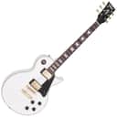 Vintage Reissued Series, Set Neck, V100AW Carved Mahogany Top, HH, Arctic White