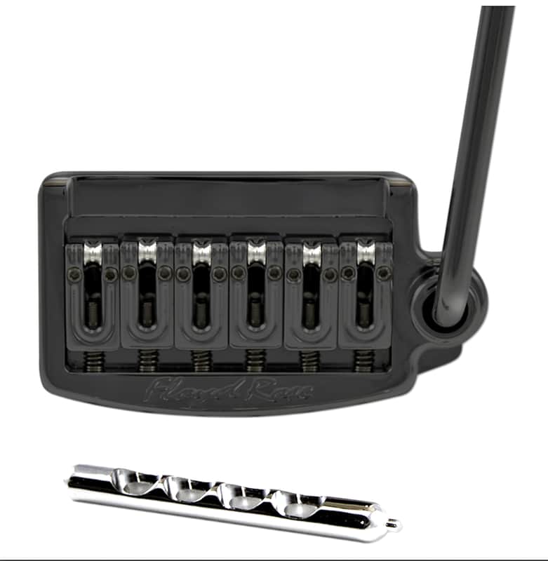Floyd Rose RT200N Rail Tail Tremolo 4 Fender Stratocaster Type Guitars Narrow String Spacing Black image 1