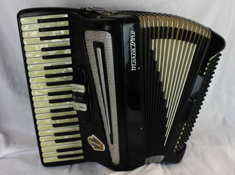 7981 - Black Marca D'oro Piano Accordion LM 41 120 image 1