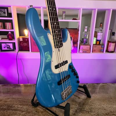 Alleva Coppolo LG5 Standard in Blue Metallic with Bound Indonesian Rosewood Fingerboard & AC In-House 60s Pickups image 7