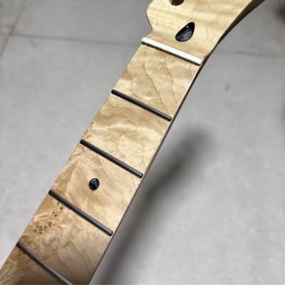 22 fret AAA flame Maple Electric Guitar neck natural gloss 25.5 in DIY parts image 2